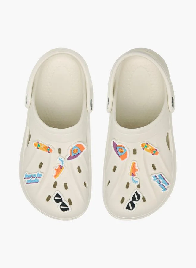 Aqua Boys Graphic Embossed Clogs